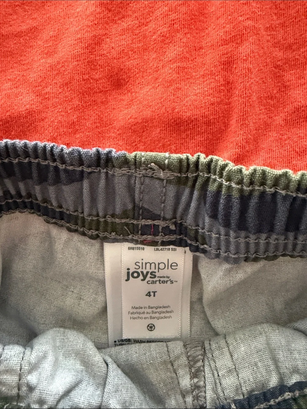 Simple Kids 3-Piece Set - Orange, Gray, Blue Camo